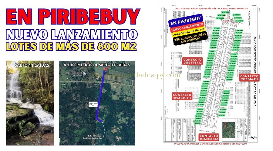 foto_Lotes desde 800 m² en cuotas corridas sin reajuste en Piribebuy - Zona Salto 11 caídas