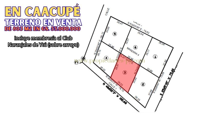 foto_Terreno de 803 m² en Caacupé – Incluye Membresía al Club Naranjales de Ytú